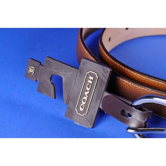 COACH Leather Brown Pebble LTH Dress Belt 884830240009 Size 30 {NWT} - Picture 4 of 6